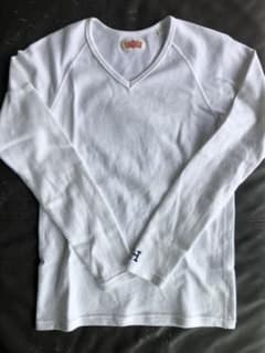 ハリウッドランチマーケット　白　長袖VネックTシャツ　サイズ１≒XSのサムネイル