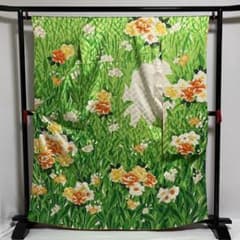 新品未使用・仕立上・正絹】振袖－2＜金彩・金駒刺繡＞丈164㎝ 裄