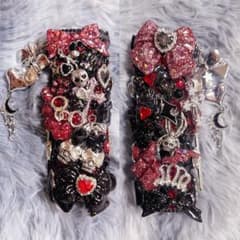 IQOSデコケース イルマワン 地雷系♡黒×赤ゴシック 量産型 闇かわ