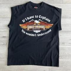 Harley-Davidson ノースリーブ デカロゴ ブラック XL 0857 Harley-Davidson ノースリーブ デカロゴ ブラック XL 0857