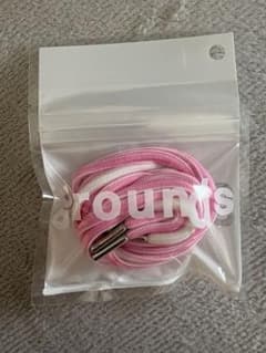 grounds シューレース 靴紐 ピンク ホワイトのサムネイル
