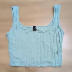 SHEIN リブタンクトップ ライトグリーンのサムネイル