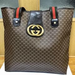 極美品　GUCCI オールド　グッチ　シェリーライン　トートバッグ　ヴィンテージのサムネイル
