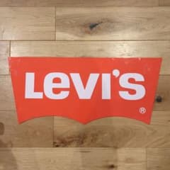 LEVI'S レッドロゴプレート デニム アンティーク看板 ジーンズ 古着