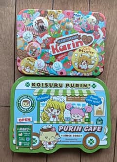 恋するプリン 缶　ちゃお付録　かみちゃまかりん 缶　なかよし付録　USED
