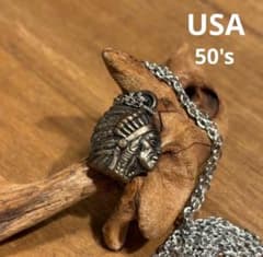 USAヴィンテージ 50's チャームネックレス　ネイティブインディアン　民族のサムネイル