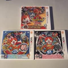 【値下げ済み】3DSソフト　妖怪ウォッチ5本セット 正常動作確認済み✨パッケージ付き 妖怪ウォッチ 3DS ソフト 3本セット