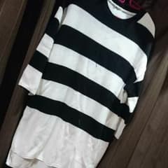 プーさん様専用♡ボーダー ロングニットワンピース♡のサムネイル