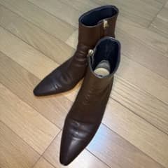 お値下げLe Talonショートブーツ　茶色　Mのサムネイル