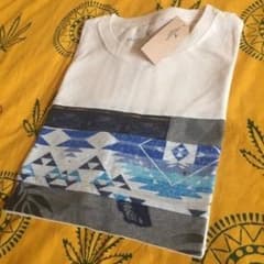 【Ｓ】アメリカンイーグル AEO ネイティブ柄 × ボタニカル柄 Ｔシャツのサムネイル