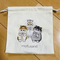 non様用 mofusand モフサンド モフモフ巾着ポーチ デザインDのサムネイル