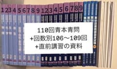 第110回薬剤師国家試験対策参考書　青本青問、回数別既出問題集、直前講習の資料のサムネイル