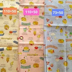 ブレックファスト、パンケーキ柄生地 110×50 ×2　73×50のサムネイル