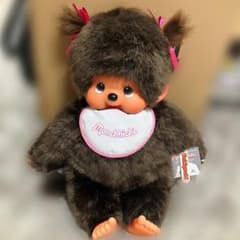 旧タイプ モンチッチ Lサイズ 女の子 ツインテール 昭和レトロ ぬいぐるみ 旧タイプ モンチッチ Lサイズ 女の子 ツインテール 昭和レトロ