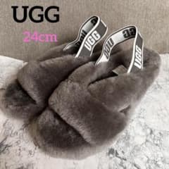 UGG アグ グレー ファーサンダル ファブ イヤー FAB YEAH 24cm UGG アグ グレー ファーサンダル ファブ イヤー FAB YEAH 24cm - メルカリ