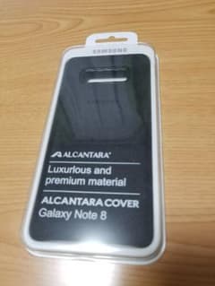 新品 Galaxy Note8 アルカンターラ カバー 黒 Alcantaraのサムネイル