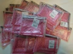 nicousa にこうさ ビニールフラットポーチ ピンク　５０個セット☆ nicousa にこうさ ビニールフラットポーチ ピンク 50個セット
