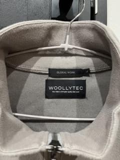 GLOBAL WORK WOOLLYTEC ジップアップトレーナー ベージュのサムネイル