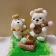 くまちゃんとわんちゃんのピクニックのサムネイル