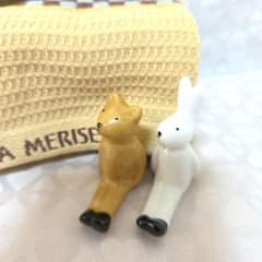 マタノアツコ ら•むりーず うさぎとクマの箸置き フキン - メルカリ