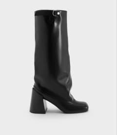 CHARLES & KEITHブロックヒールロングブーツ 36 23センチ - メルカリ