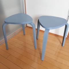 IKEA KYRRE シルレ スツール2脚セット☆青色塗装済み♪ - メルカリ