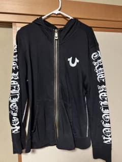 TRUE RELIGION ジップアップパーカー Mサイズ 希少！！】 TRUE RELIGION ジップアップパーカー ブラック M - メルカリ