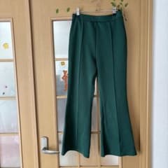 グリーン フレアパンツ センターシームのサムネイル