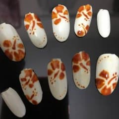 ネイルチップ    【シックなハイビスカス】のサムネイル