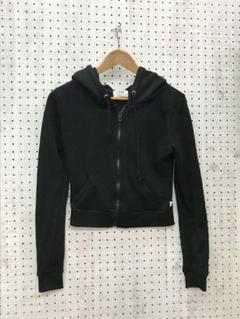 渋谷　tokyo ギャル古着 シンプル　ブラック　ジップアップ　チビフーディー