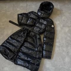 【ベルト完備】MONCLER MEINAダウンジャケットロング丈　ブラック　00 ベルト完備】MONCLER MEINAダウンジャケットロング丈 ブラック 00