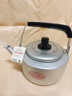 アルミケトル 3L やかん　シルバー　花柄　外箱ありのサムネイル