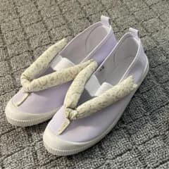 七五三草履下駄風ハンドメイド スリッポン 上履き 18.0cmのサムネイル