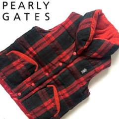 Pearly Gates パーリーゲイツ　チェック　ダウンベスト　ゴルフ　中綿入