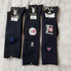 【新品】 ハイソックス PLAYBOY adidas ネイビー 3セットのサムネイル