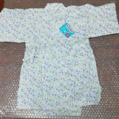 新品タグ付き　甚平 120 んー涼しげ～　綿100％のサムネイル