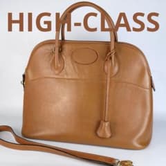 良品 HIGH CLASS ハイクラス レザー 2way バッグ キャメル - メルカリ