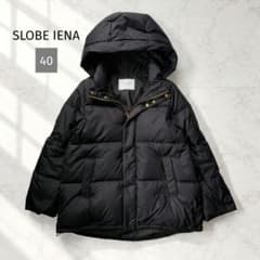 SLOBE IENA 2wayフード付きショートダウンジャケット ブラック 40