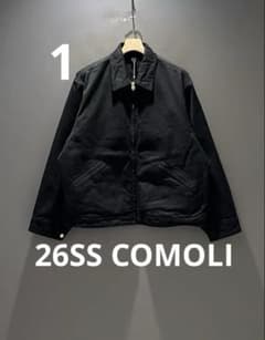 26SS COMOLI ブラックデニム ジップショートジャケット SIZE 1 - メルカリ