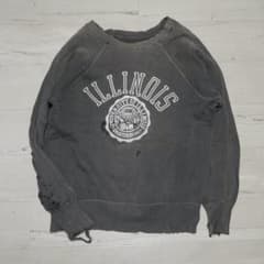 60s ビンテージフロッキースウェット墨黒 - メルカリ