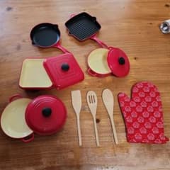 おままごと キッチンセット 調理器具 鍋 フライパンのサムネイル