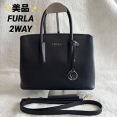 ✨️美品✨️ FURLA フルラ 2WAY レザー ハンドバッグ ブラック 黒