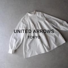 美品 ユナイテッドアローズ TOKYO 2万円 スタンドカラーブラウス E464