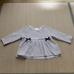 SIMPLE FREE ボーダー ペプラム トップス 90のサムネイル