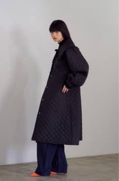 最終お値下げ】Abor ダイヤキルトフリルカラーコート 黒 - メルカリ
