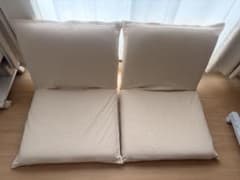 無印良品 座いす 大 洗いざらしの綿帆布 キナリ - メルカリ