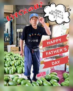 50好評につき父の日セール継続♪数量限定 茨城産の甘いスイカ