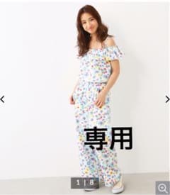 めぐたん様専用 RODEO CROWNSフラワー レオパード フリルロンパースのサムネイル