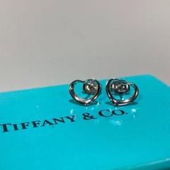 正規品　美品ティファニー 925 カーブドハート ピアス TIFFANY&Co. ティファニー ピアス カーブドハート エルサ