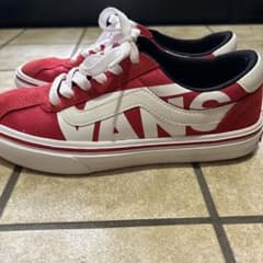 VANS スエード スニーカー レッド/ホワイト23センチのサムネイル